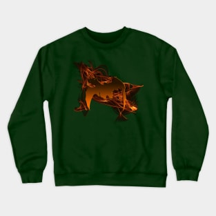 Dragon From The Ashes on Emerald Green Crewneck Sweatshirt